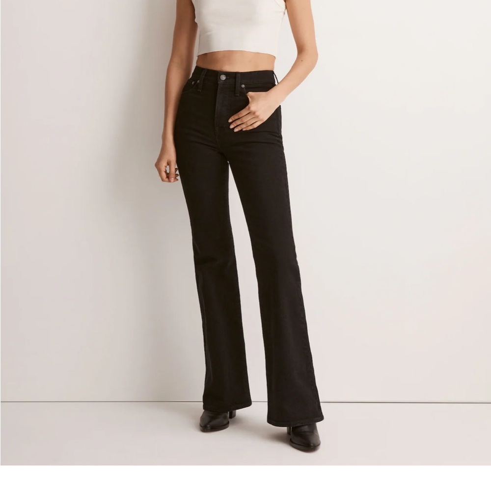 The perfect vintage flare jean in sherborn wash madewell size 31 black